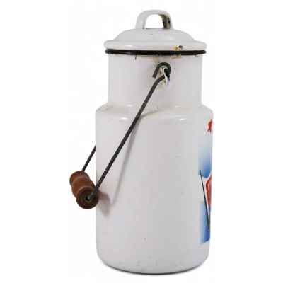 Бидон с крышкой 50 лет Октября сталь, эмаль Лысьва ЛМЗ СССР 1967 г. Н-21,5 см. СССР 1967