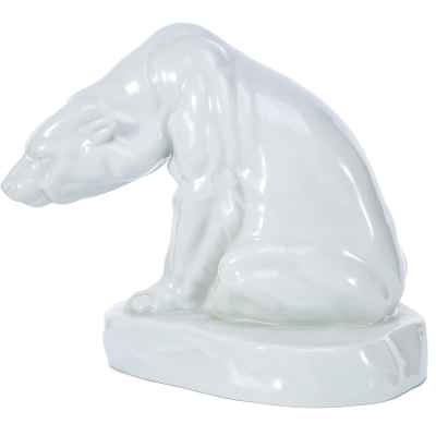 Скульптура Медведь за ловлей рыбы фарфор, Херенд (Herend) Венгрия 1960-86 гг. Н-19,5 см. Венгрия 1930 гг