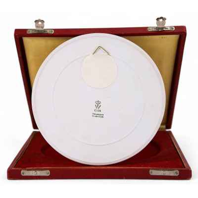 Плакетка Рабочий бисквит, Валлендорф (Wallendorf), ГДР 1960-е гг. D-15,9 см. Валлендорф, Германия после 1963 г