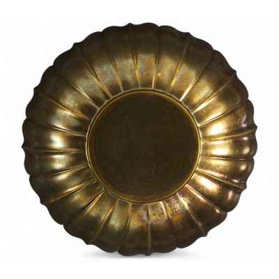 Фруктовница рифлённая ар деко серебрение Европа Начало XX века