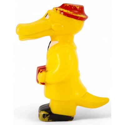 Игрушка Крокодил Гена пластмасса, п. о. Вятка г. Киров СССР 1970-гг. Н-19 см. г. Киров. Производственное объединение Вятка 1970-гг