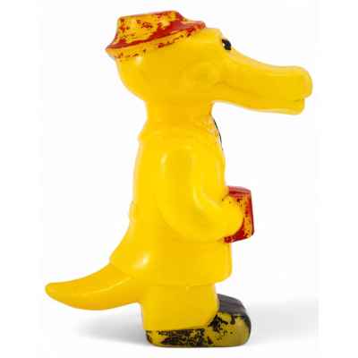 Игрушка Крокодил Гена пластмасса, п. о. Вятка г. Киров СССР 1970-гг. Н-19 см. г. Киров. Производственное объединение Вятка 1970-гг