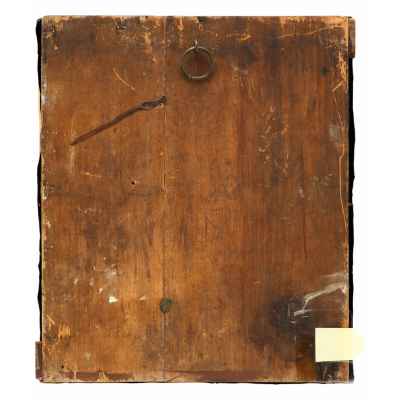 Икона Св. Трофим и Татиана темпера, латунь, сер. XIX в. 31,7x27,3x3,1 см.  середина XIX в