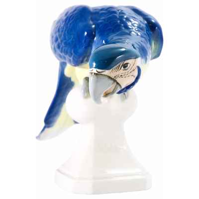Попугай Голубой ара фарфор, Royal Dux Чехия кон. ХХ в. 40х21,5 см. Чехословакия 1946-1990 гг
