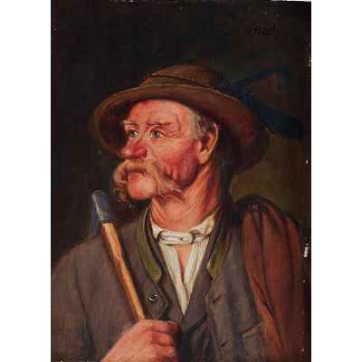 Портрет крестьянина с топориком Германия первая четверть ХХ века