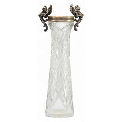 Ваза хрусталь, серебро 84 Москва Исполнитель: фабрика А, Т. Иванова 1908-1917 гг