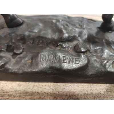 Скаковой жеребец конь литье, чугун Rumene Европа кон XIX в. 29,5x36 см. Европа Конец XIX века