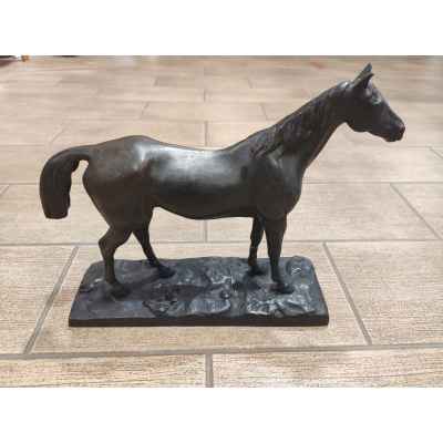 Скаковой жеребец конь литье, чугун Rumene Европа кон XIX в. 29,5x36 см. Европа Конец XIX века