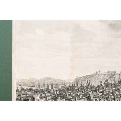 Вид города Тобольска, автор Шарль де Леспинас.  1770 -гг