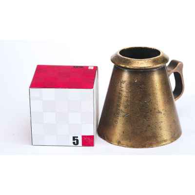 Мерка с ручкой Ф. Сан-Галли 1/100 ведра латунь РИ кон. XIX - нач. ХХ в.  