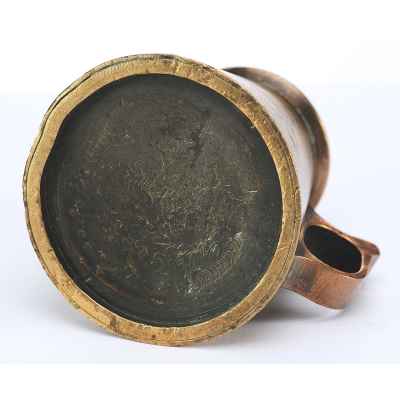 Мерка с ручкой Ф. Сан-Галли 1/100 ведра латунь РИ кон. XIX - нач. ХХ в.  