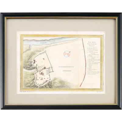 Гравюра вид города Тобольска.  18 век