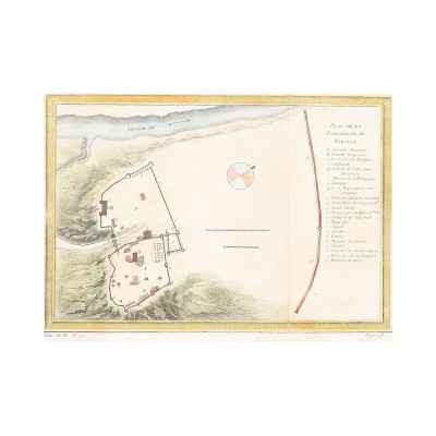 Гравюра вид города Тобольска.  18 век