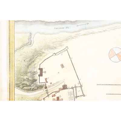 Гравюра вид города Тобольска.  18 век