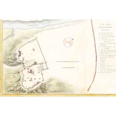 Гравюра вид города Тобольска.  18 век