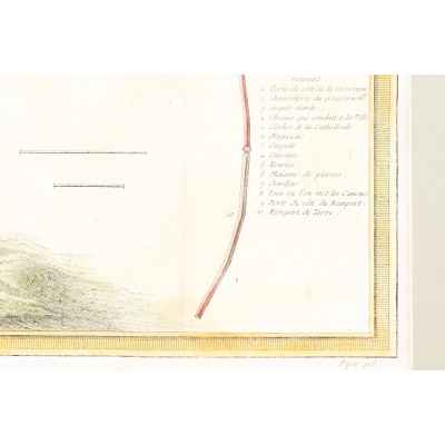 Гравюра вид города Тобольска.  18 век