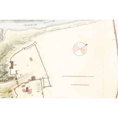 Гравюра вид города Тобольска.  18 век