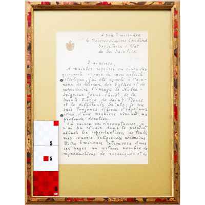 Письмо Николая Рериха секретарю Ватикана Эудженио Пачелли 1930 г. Лондон 1930