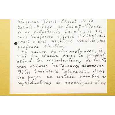 Письмо Николая Рериха секретарю Ватикана Эудженио Пачелли 1930 г. Лондон 1930