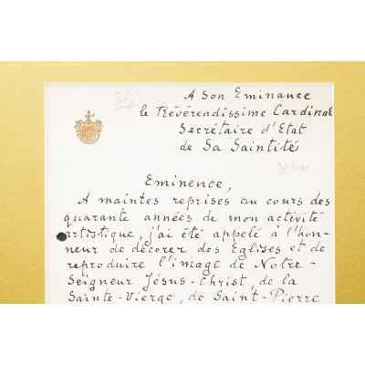 Письмо Николая Рериха секретарю Ватикана Эудженио Пачелли 1930 г. Лондон 1930