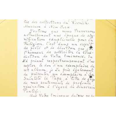 Письмо Николая Рериха секретарю Ватикана Эудженио Пачелли 1930 г. Лондон 1930