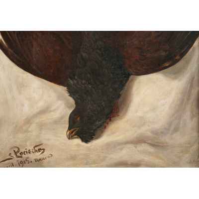 Натюрморт с битым тетеревом Россия апрель 1915