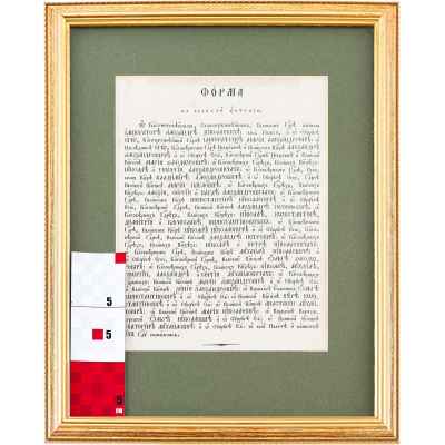 Форма великой ектинии Александра II Российская империя 1872-81 гг. Размер рамы 40x32 см. Российская империя 1872-1881 гг