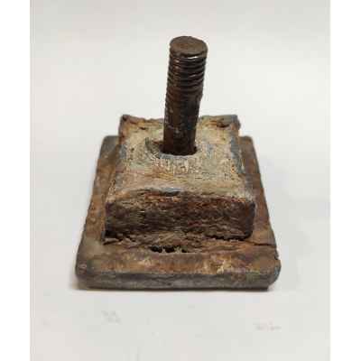 Литьевая модель иконы Св. Николай Можайский метал, Урал XIX в. 6,1х5,9 см. Урал XIX в.