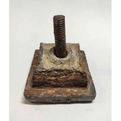 Литьевая модель иконы Св. Николай Можайский метал, Урал XIX в. 6,1х5,9 см. Урал XIX в.