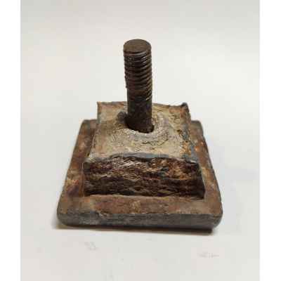 Литьевая модель иконы Св. Николай Можайский метал, Урал XIX в. 6,1х5,9 см. Урал XIX в.