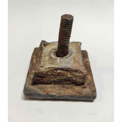 Литьевая модель иконы Св. Николай Можайский метал, Урал XIX в. 6,1х5,9 см. Урал XIX в.