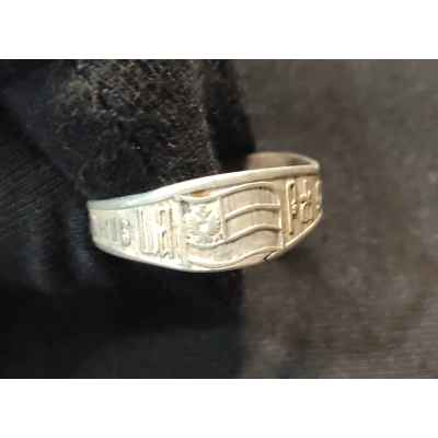 Кольцо агитационное ПМВ Единение Царя с Народом, серебро 84 пр. 1914 г.  