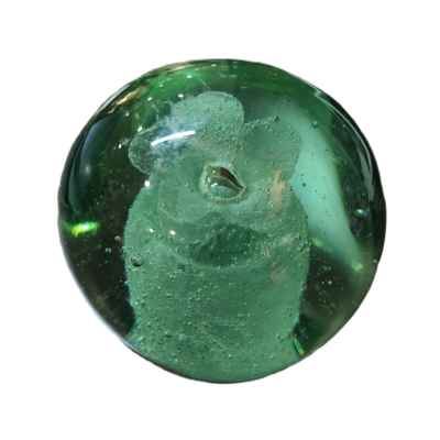 Пресс-папье Зелёный шар Российская Империя до 1917 г. 7х8 см. Российская Империя до 1917 г.