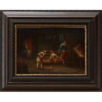 «Сцена в таверне», в подражание голландским художникам XVII в. Европа XVIII в.