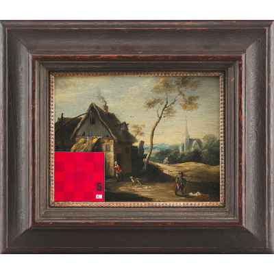 «Сельский пейзаж», R подражание Д. Тенирсу, мл. (1610-1690). Европа вторая половина XIX - первая четверть XX вв.