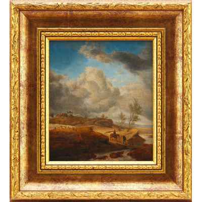 Копия картины «Холмистый пейзаж» Филипса Воувермана (1619- 1668) Европа вторая половина XIX в