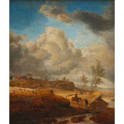 Копия картины «Холмистый пейзаж» Филипса Воувермана (1619- 1668) Европа вторая половина XIX в
