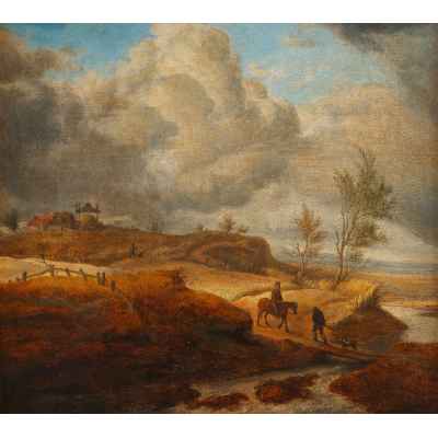 Копия картины «Холмистый пейзаж» Филипса Воувермана (1619- 1668) Европа вторая половина XIX в