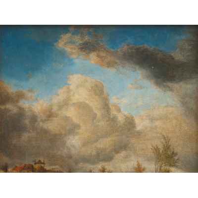 Копия картины «Холмистый пейзаж» Филипса Воувермана (1619- 1668) Европа вторая половина XIX в