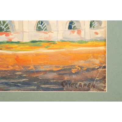 И. К. Слюсарев (1886-1962 гг.) Ворота Рязановского сада к/м 1910-20-е гг.  