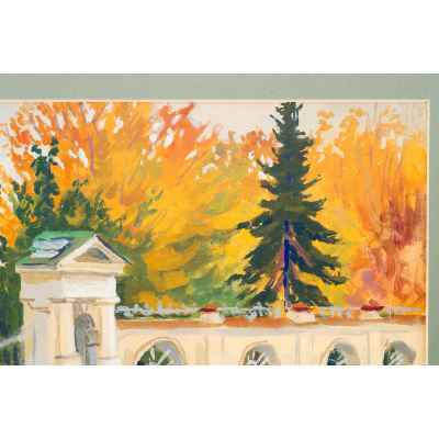 И. К. Слюсарев (1886-1962 гг.) Ворота Рязановского сада к/м 1910-20-е гг.  