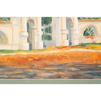 И. К. Слюсарев (1886-1962 гг.) Ворота Рязановского сада к/м 1910-20-е гг.  