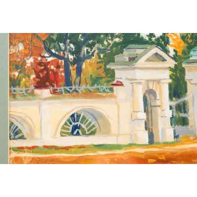 И. К. Слюсарев (1886-1962 гг.) Ворота Рязановского сада к/м 1910-20-е гг.  